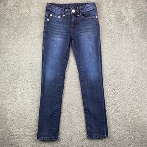True‎ Religion Girls Dark Wash Denim Jeans Size 12 Adjustable Waist